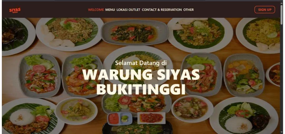 Project faisal yusra website warung siyas bukittinggi